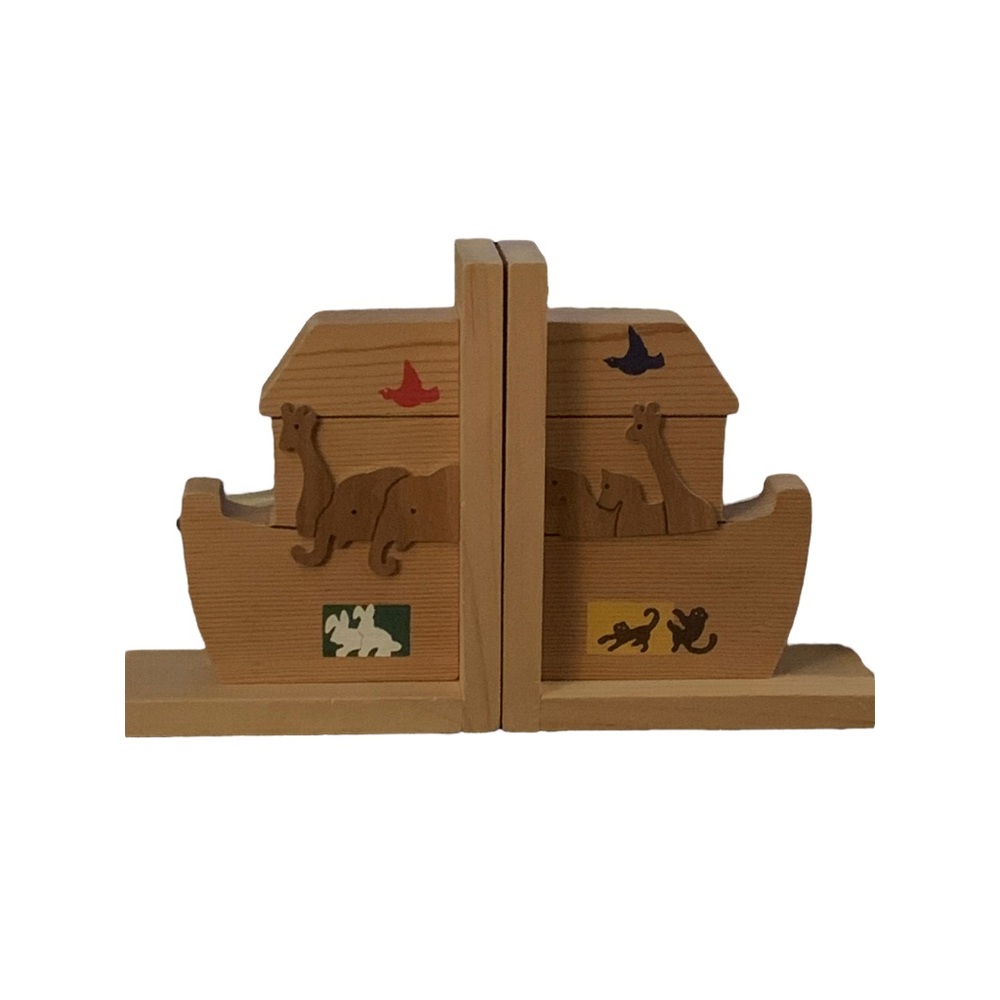 Very Cool Noah’s Ark Bookends by Lauri’s Playmill- Animals Bible Story